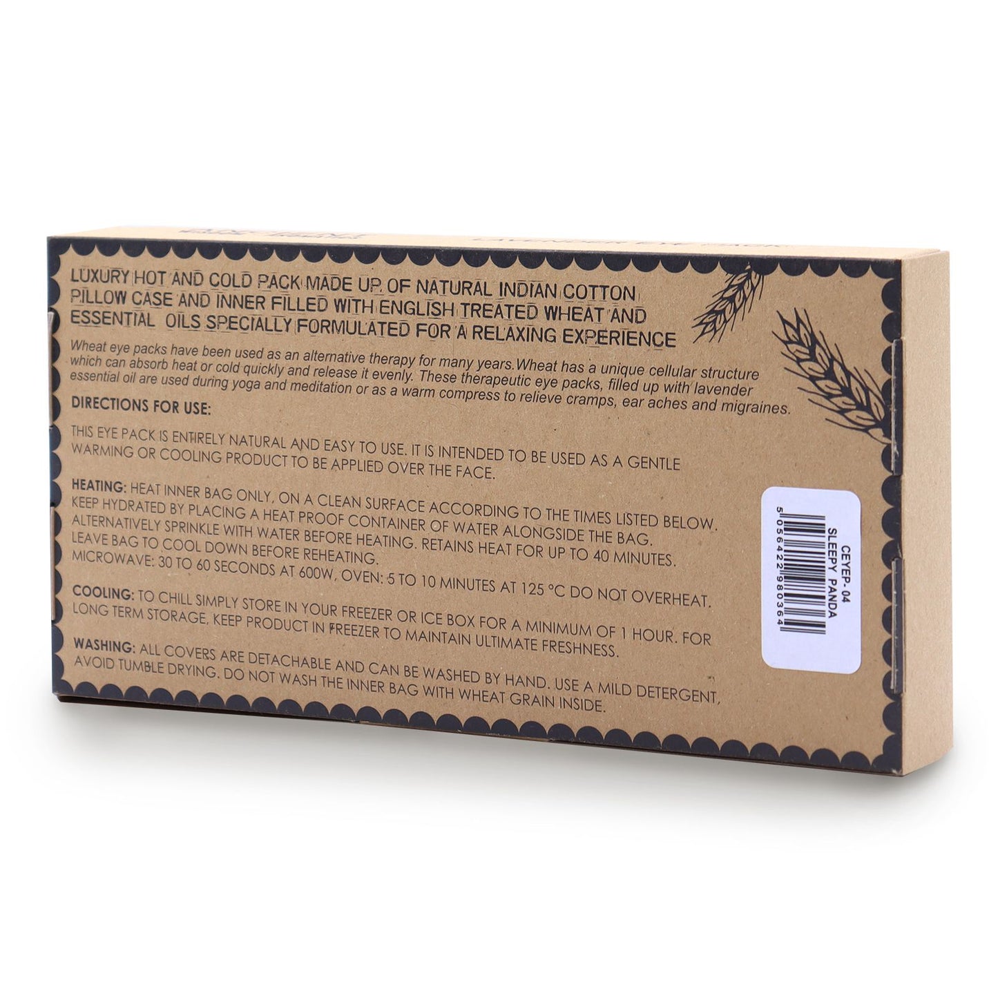 Lavender Natural Cotton & Juco Eye Pillow in Gift Box – Sleepy Panda