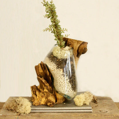 Molten Glass on Wood – Hanging Bowl