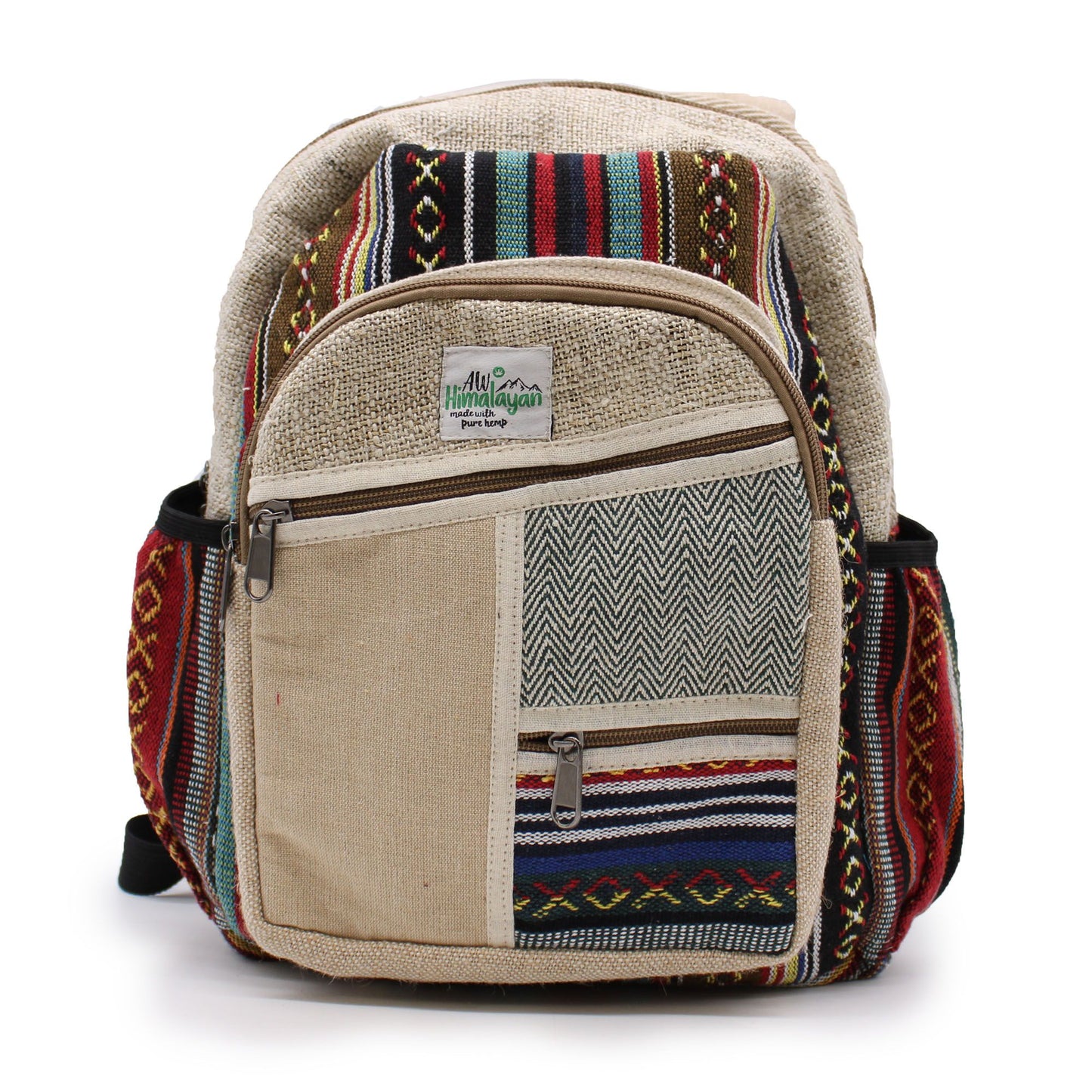 Small Hemp Backpack – Zig Zag Zips Style