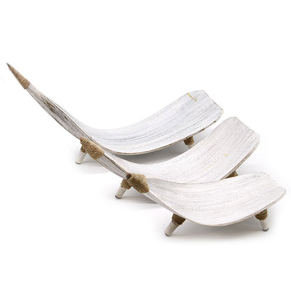 Coconut Leaf Fruit Bowl Set – Whitewash
