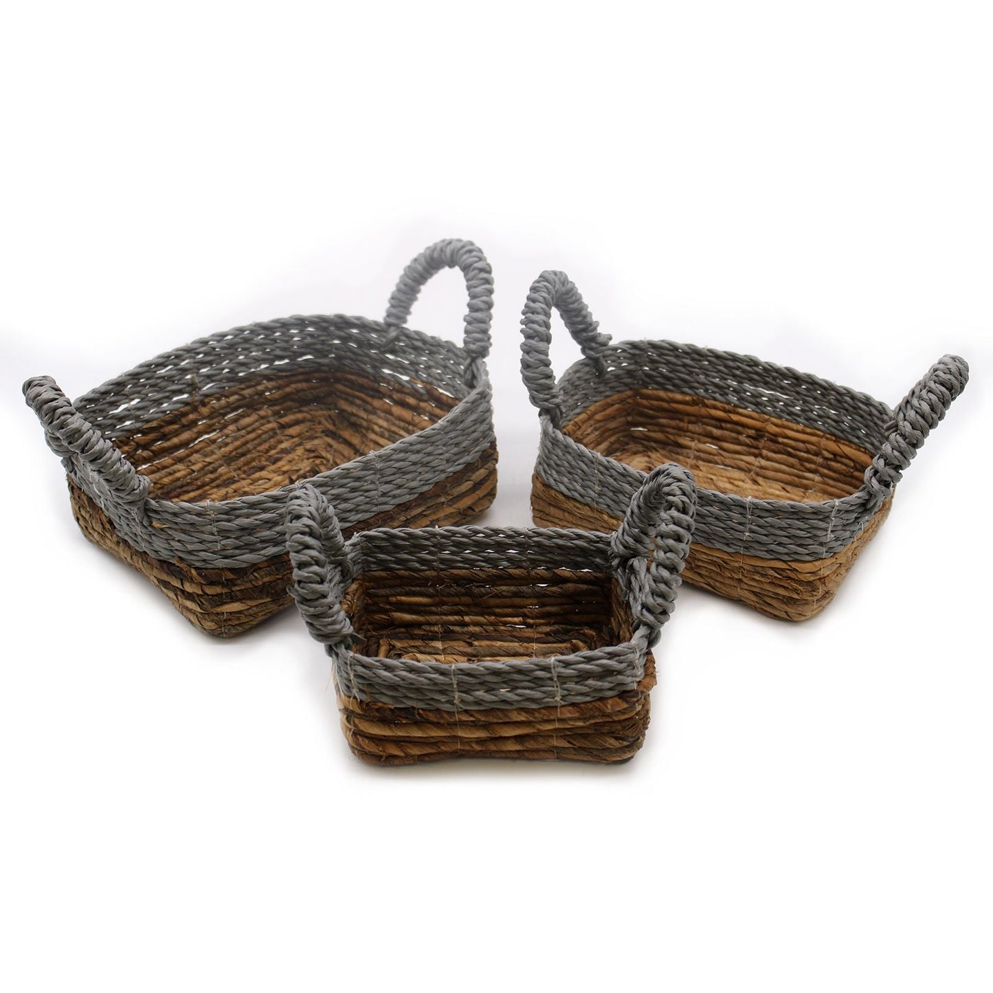 Banana Leaf Square Baskets – Set of 3