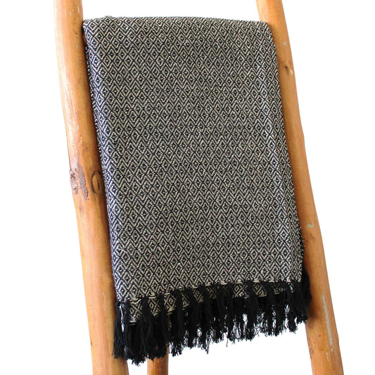 Boho Comfort Throw – Charcoal