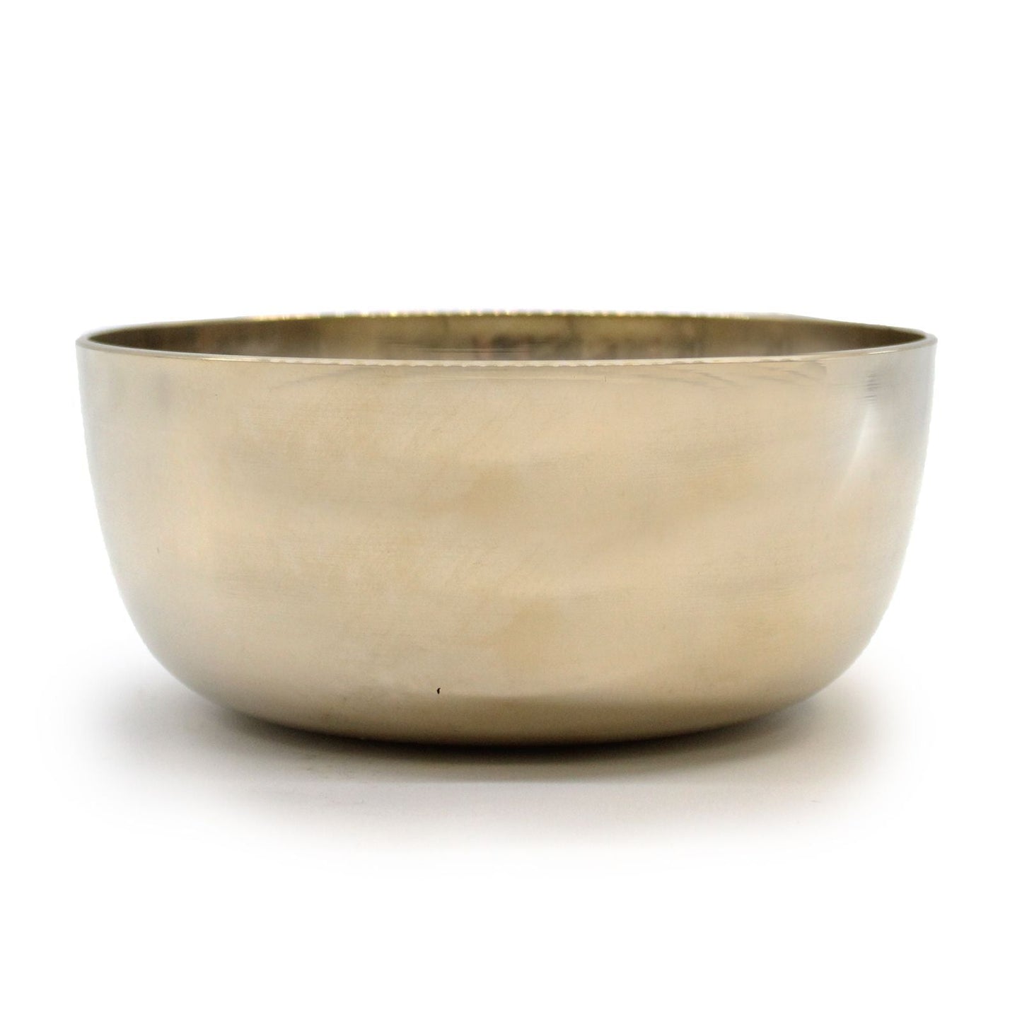 Large brass singing bowl, 17cm diameter and 7.5cm height, for meditation, prayer and sound healing.
