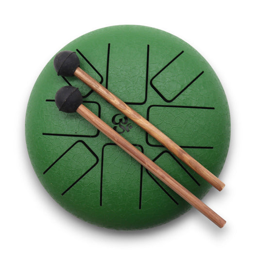 Steel Tongue Happy Drum – Om Green – 16 CM