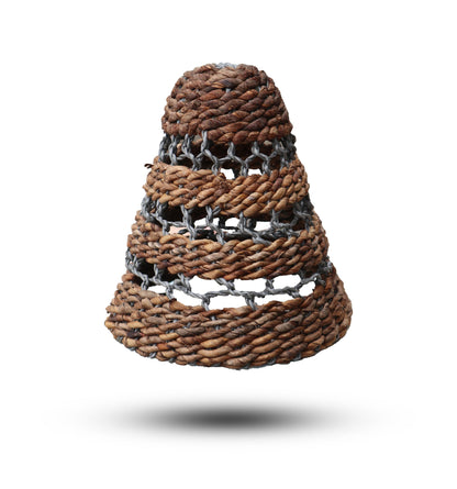 Banana Leaf & Raffia Lamp Shades – Set of 3