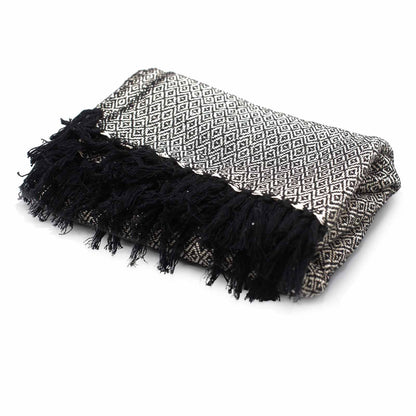 Boho Comfort Throw – Charcoal