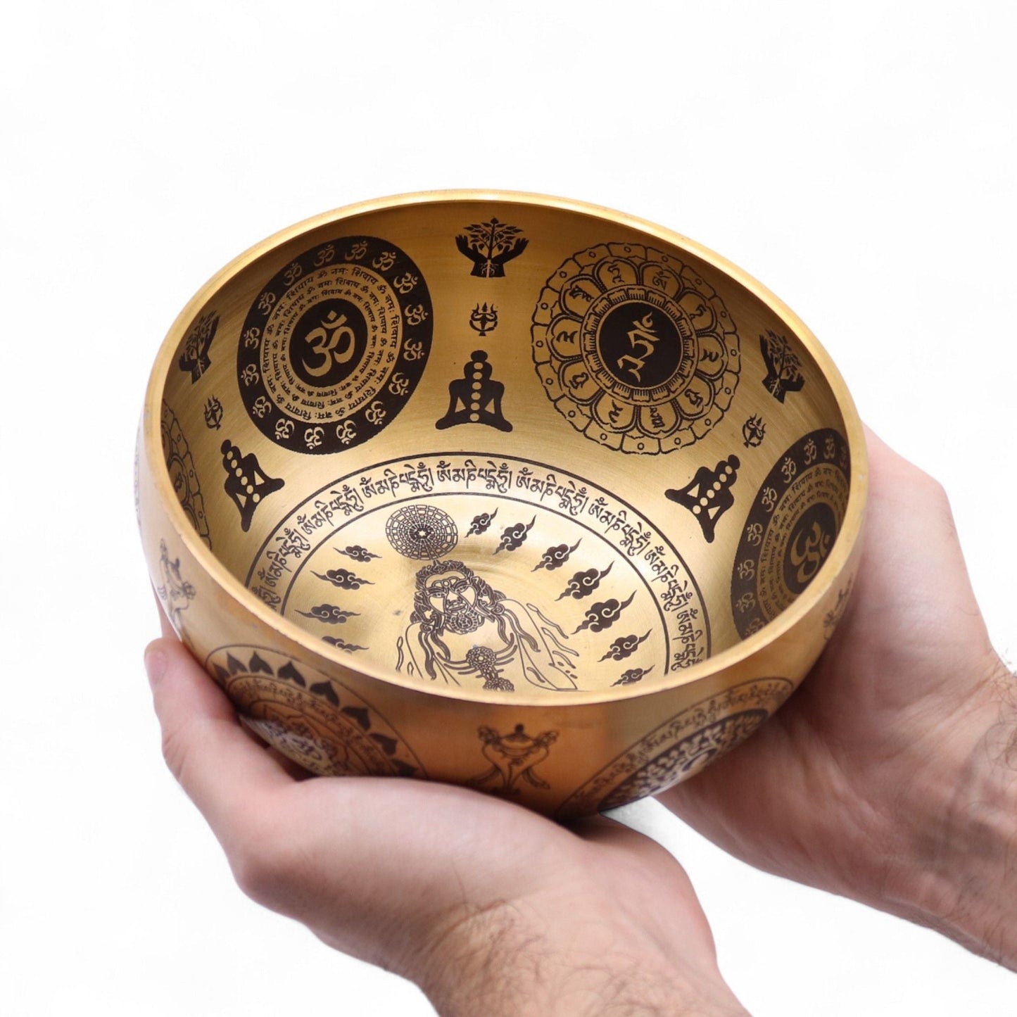 Pure Brass Tibetan Singing Bowls – Set of 4 – 3.85KG