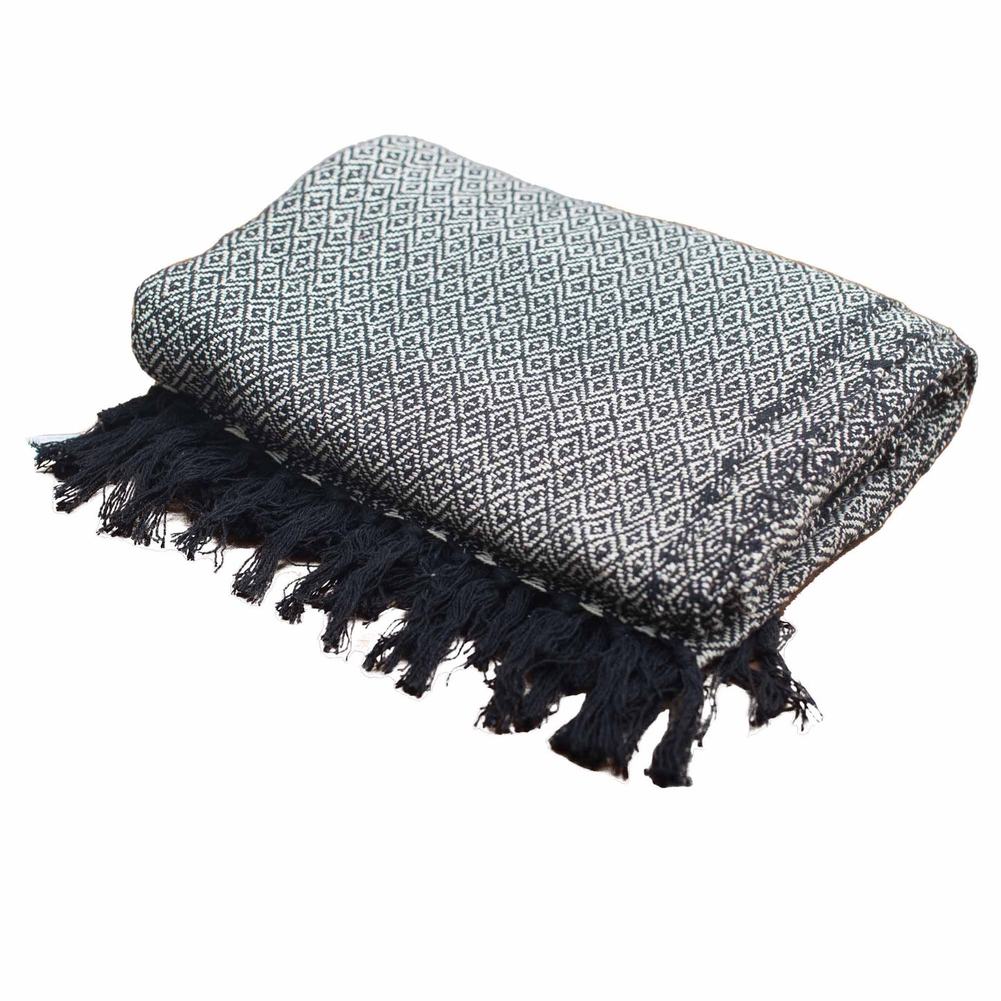 Boho Comfort Throw – Charcoal