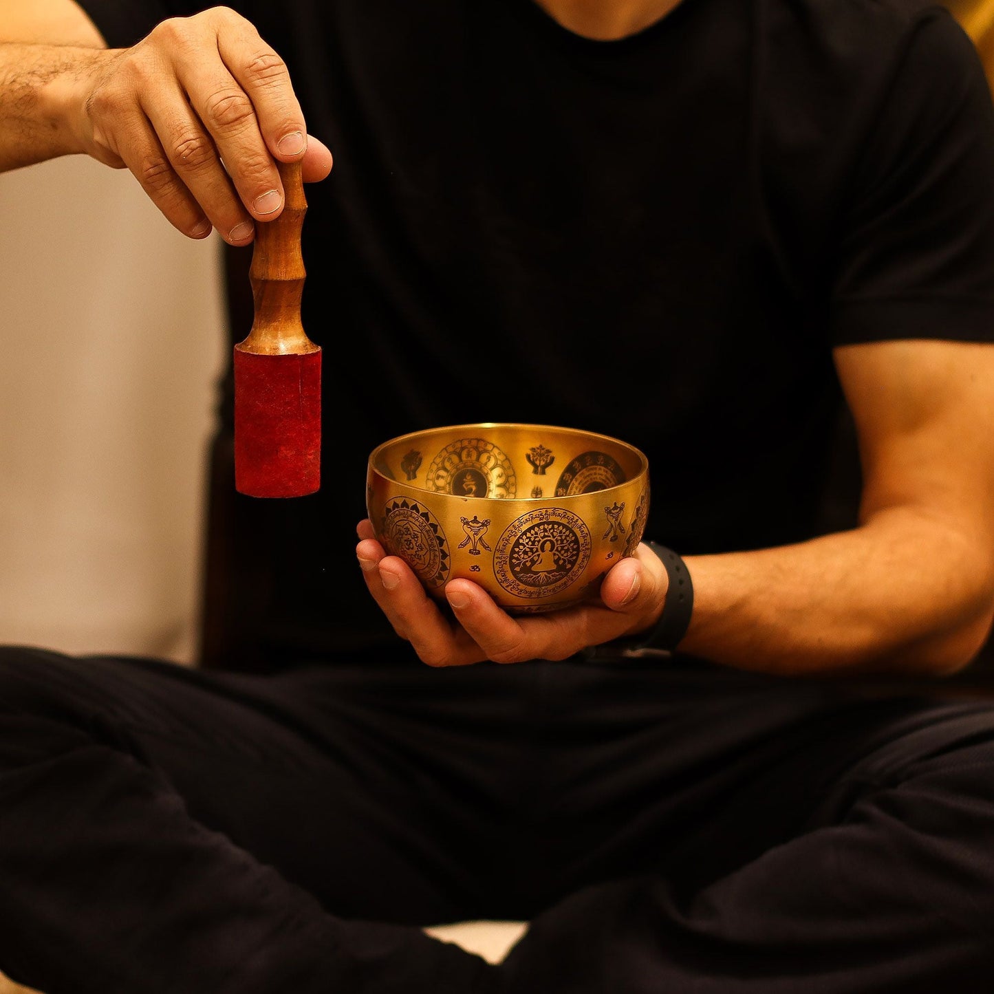 Pure Brass Tibetan Singing Bowls – Set of 4 – 3.85KG