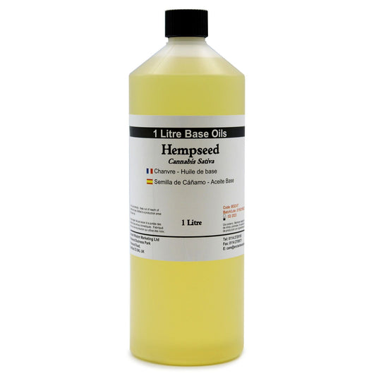 Aceite base puro de semilla de cáñamo 1 litro para diluir aceites esenciales y cuidado de la piel