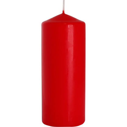 Red paraffin pillar candle 60x150 mm cylindrical wax candle for home decor, long-lasting clean burn