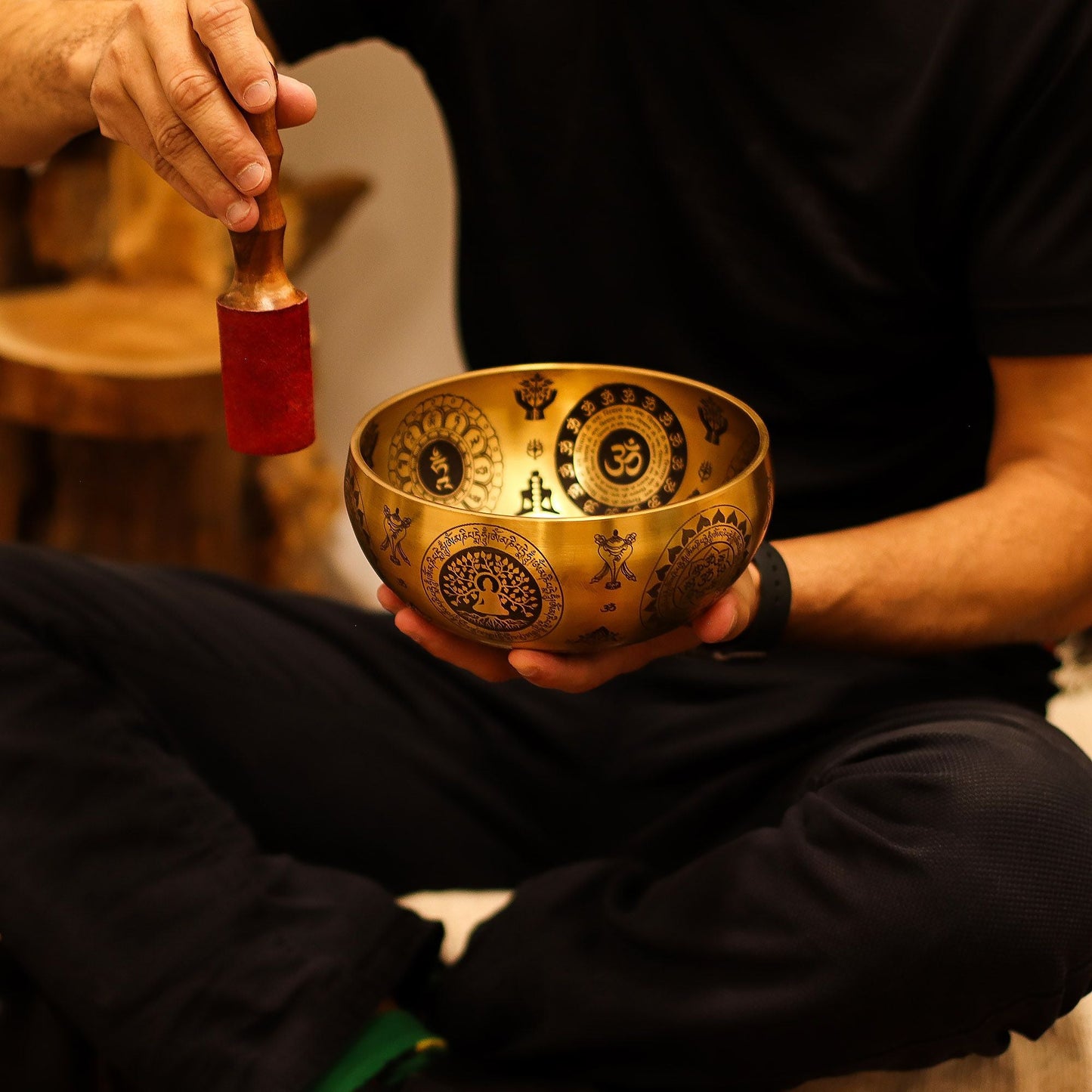 Pure Brass Tibetan Singing Bowls – Set of 4 – 3.85KG