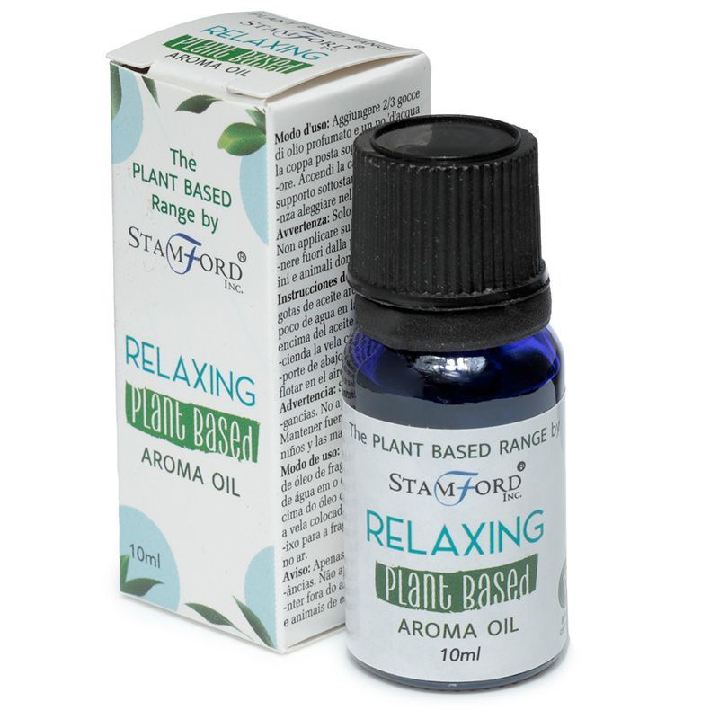 Plant-based relaxing aroma oil bottle for diffusers, bath, and calming home fragrance