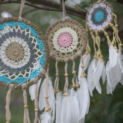 Pastel Pink Macramé Dream Catcher – 12 CM (Assorted Colours)
