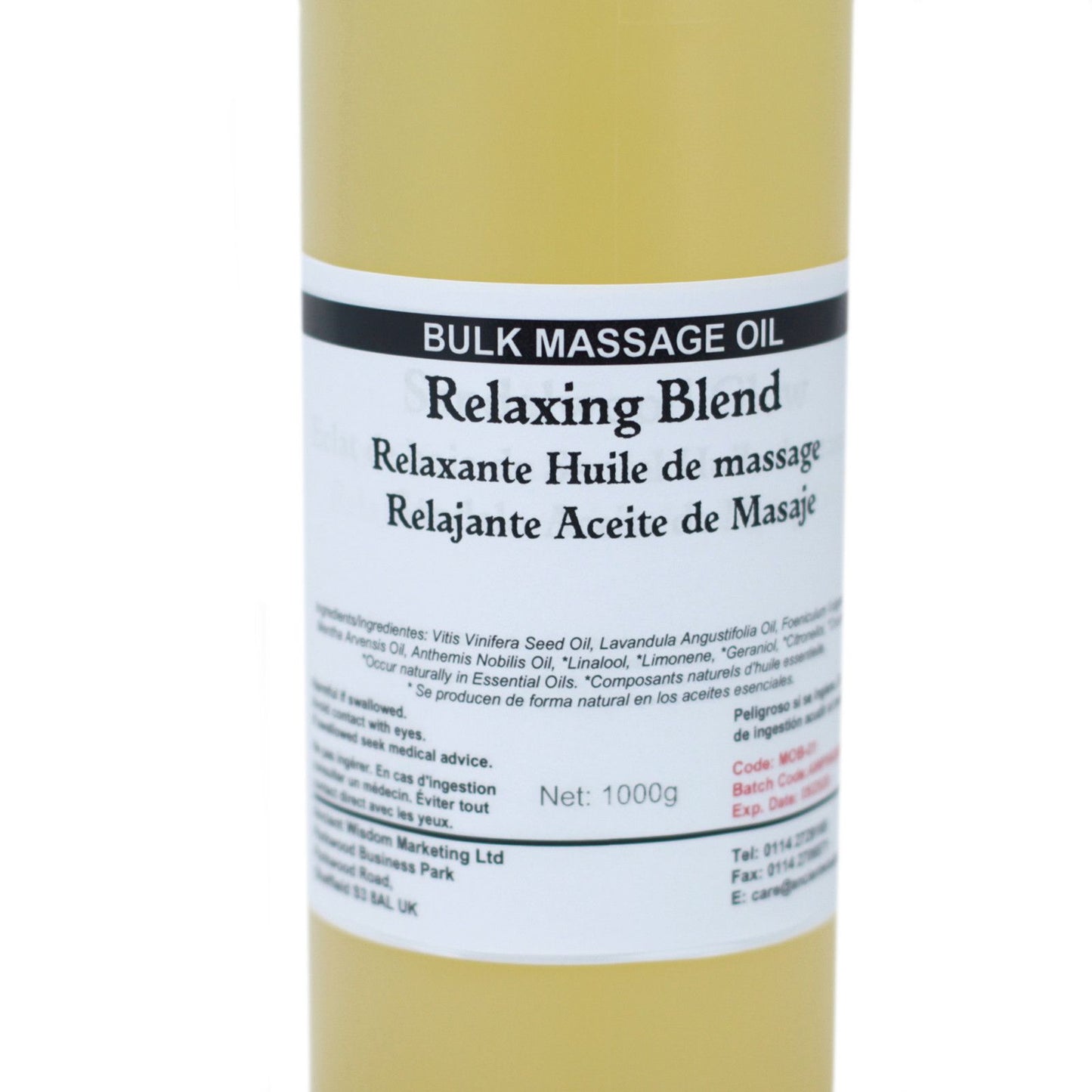 Relaxing Massage Oil – 1 KG