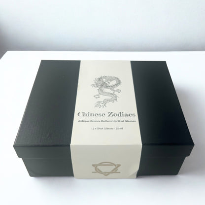 Bottom Up Shot Glasses (25ml) - Forest & Mystical Creatures - Antique Bronze