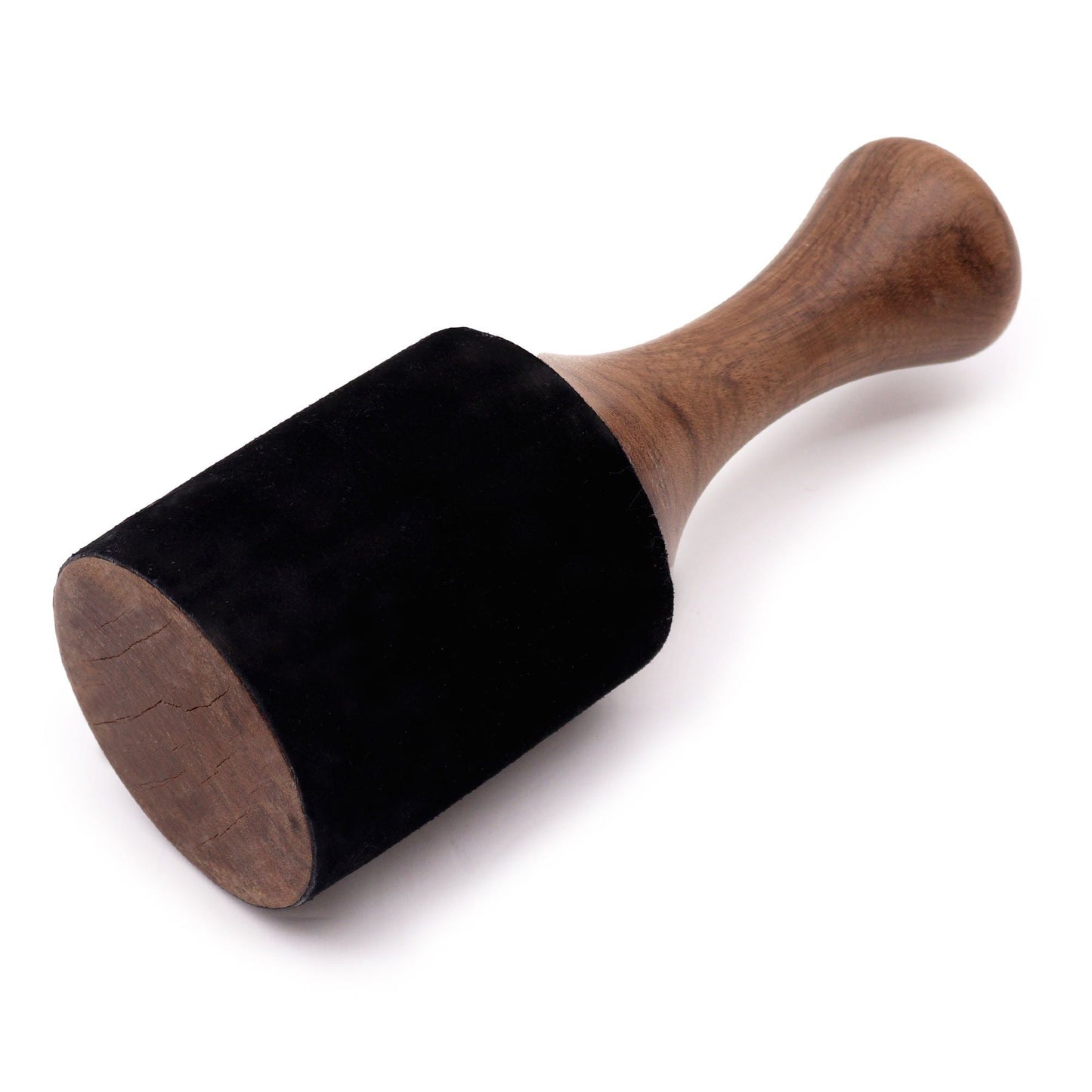 Terminalia Elliptica wooden king stick mallet for singing bowls and gongs, handmade in Nepal, 26 x 9.5 cm