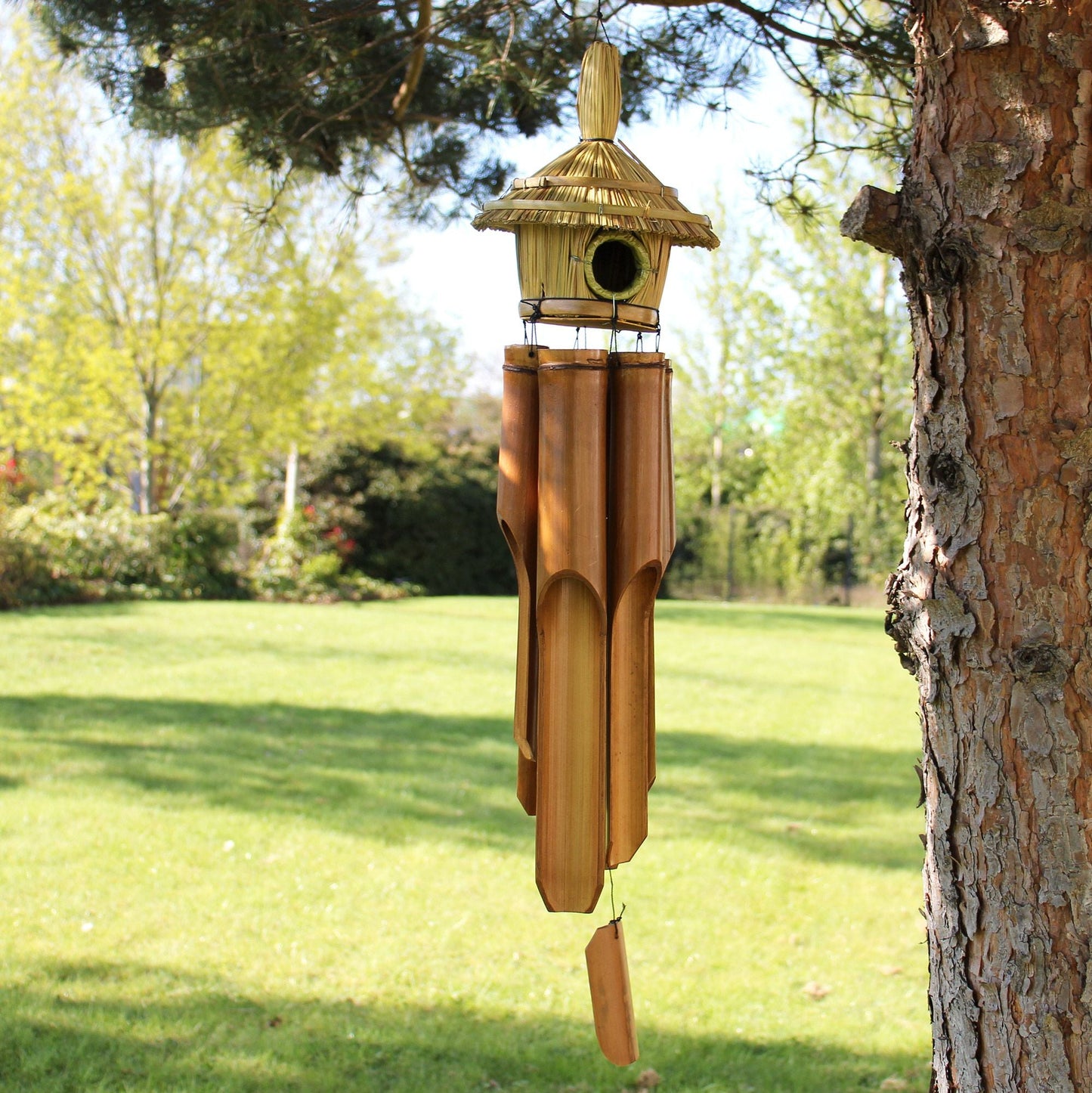 Seagrass Bird Box with Chimes – 56x20 CM