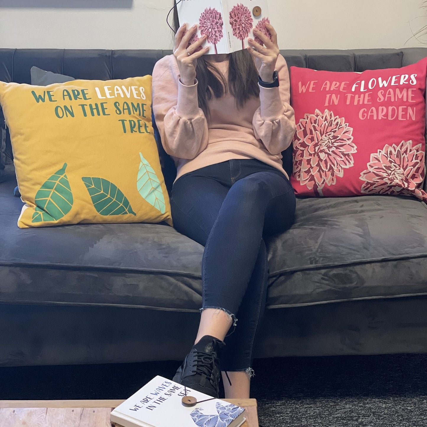 Funda de cojín de algodón amarilla – 45x45 CM