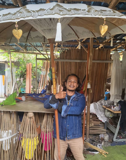 Organic Cotton Patio Parasol – Vibrant Orange 2M