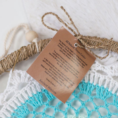 Turquoise Elemental Spirits Dream Catcher – Large, 65x27 CM