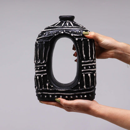 Oval Donutvas i Terrakotta – Choklad 23 cm