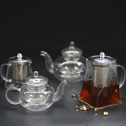 Glass Infuser Teapot – Round Pearl – 800 ML