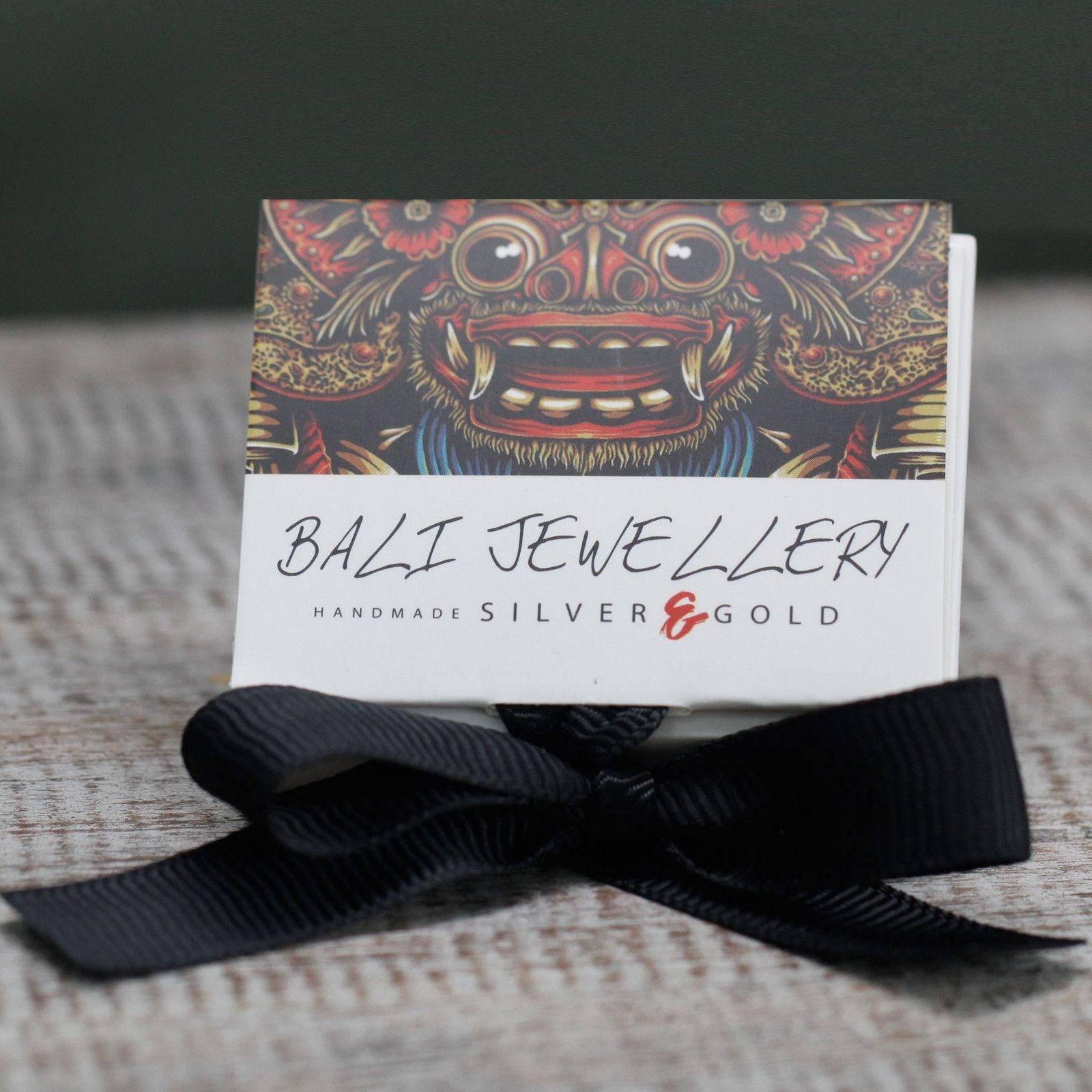 925 Silver & 18K Gold Hamsa Earrings – Hook 2.5CM gift packaging with Bali Jewellery card and black ribbon