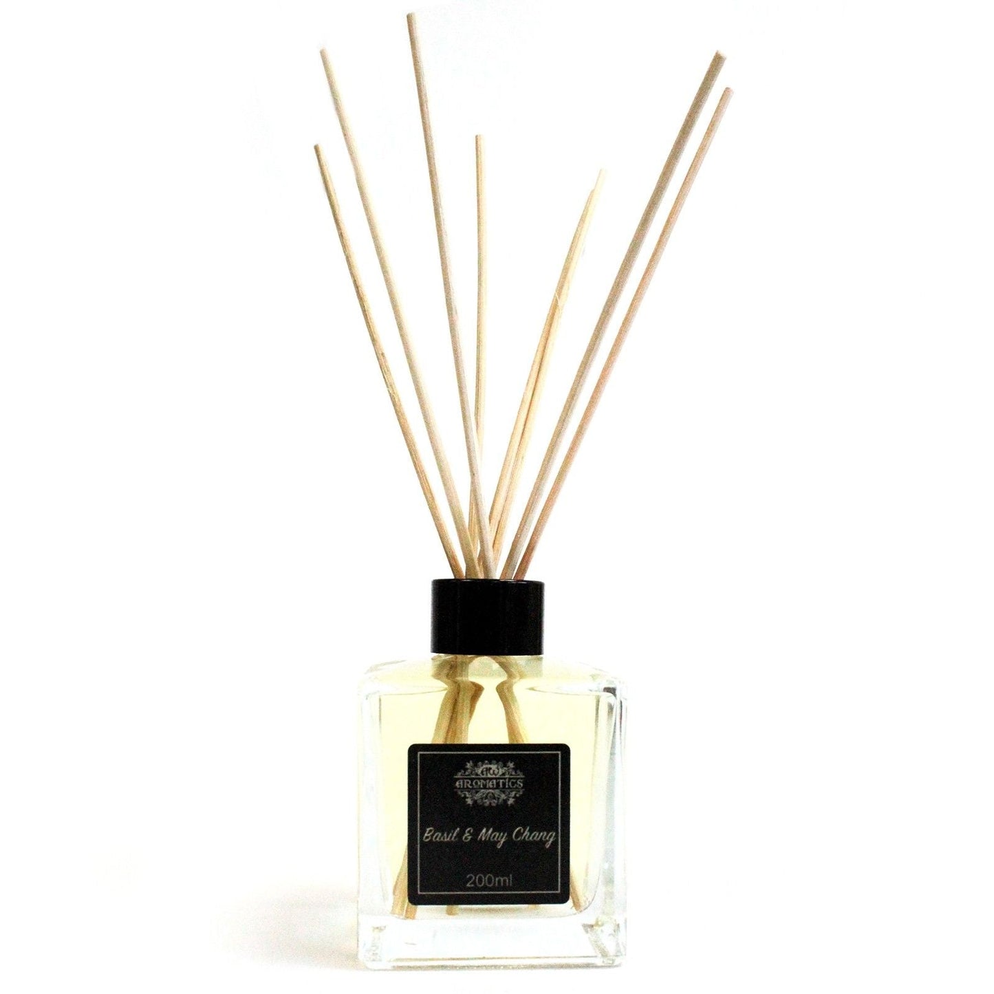 Basilikum- & Maychang-Essential-Oil-Raumduft-Diffusor mit Duftstäbchen – 200-ml-Glasflasche mit natürlichen Stäbchen, 200 ml Raumduft-Diffusor für zuhause