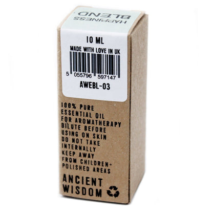 Alt Tag: Bergamot & Ylang Ylang Essential Oil – 10ML caja 10 ml con etiqueta y código de barras, mezcla con bergamota, ylang ylang y pomelo