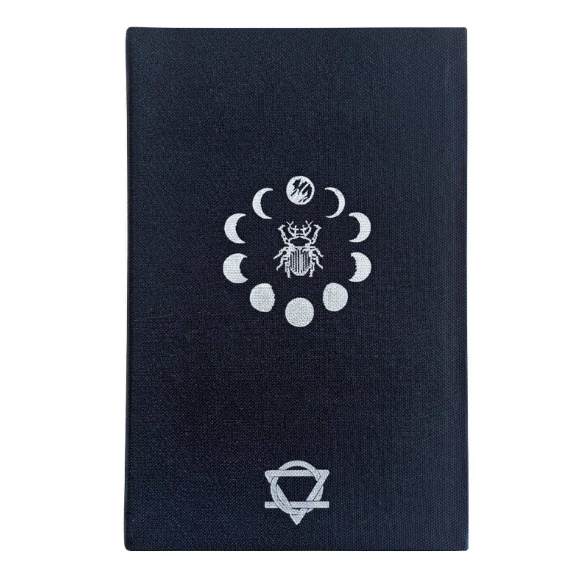 Journal de Gratitud negro con Silver Lining – 120 páginas I am Thankful For cuaderno de tapa negra con emblema plateado de fase lunar