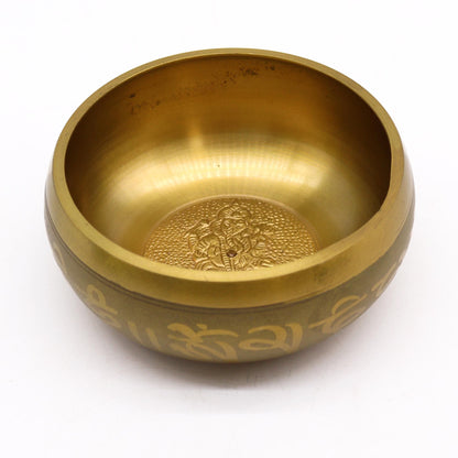 Alt Tag: Ganesh-klangskål i mässing – 11x6 CM, klangskål i mässing för meditation med Ganesh-gravyr, 11x6 cm