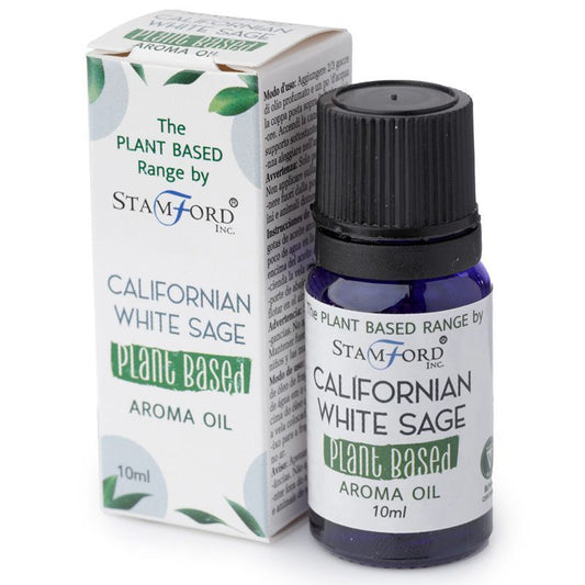 Californian White Sage Aroma Oil – 6x2.5 CM plant-based fragrance oil bottle with box packaging, 10ml