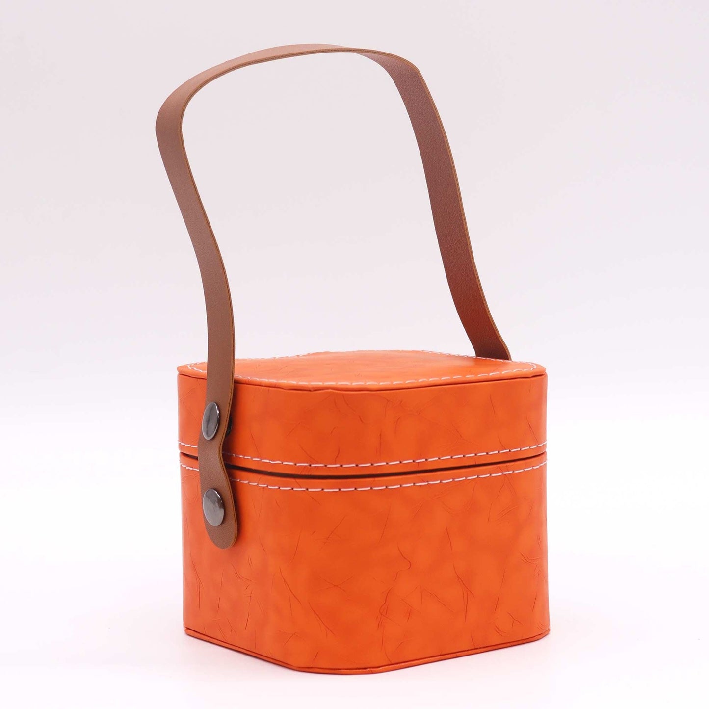 Ceramic Herbal Teapot Set – 2 Cups & Travel Case orange travel case with handle for teapot and cups