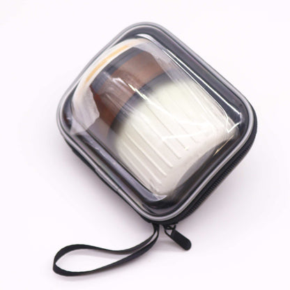 Ceramic Herbal Teapot Set – Travel Pack in compact zippered carrying case with ceramic pieces, travel tea set