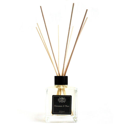 Alt-Tag: Duftstäbchen-Diffuser mit Zimt & Nelke – 200ML Glasflasche mit Duftstäbchen, Raumduft mit Zimt- und Nelkenduft 200ml