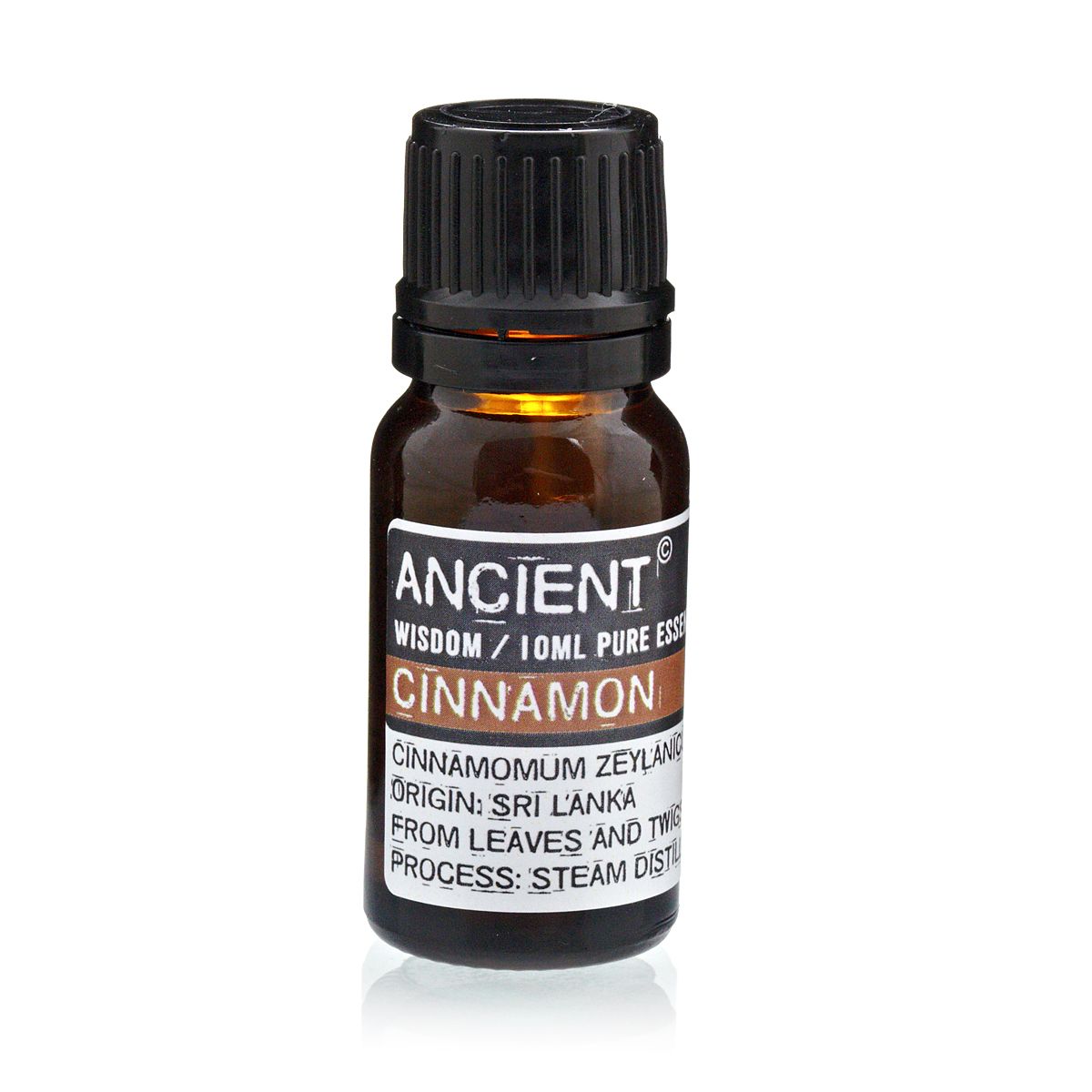 Alt-Tag: Ätherisches Zimtöl – 10 ML (Ceylon) Flasche ätherisches Zimtöl Ceylon 10 ml, Herkunft Sri Lanka, Ancient Wisdom