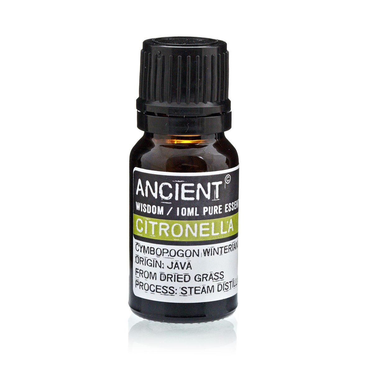 Alt Tag: Citrongräs eterisk olja – 10 ML flaska med eterisk olja av citrongräs 10 ml, ångdestillation av Cymbopogon nardus