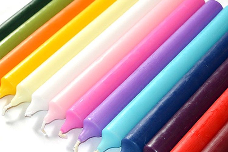 Alt Tag: Citrus Yellow Dinner Candles – Bulk 100 Pack, colorful tapered dinner candles assortment for table decor and events