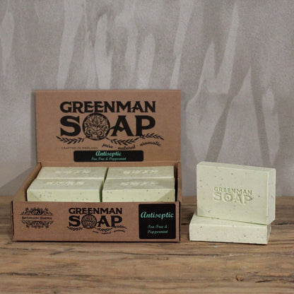 Cleansing Spot Attack Soap Bar – 100G natural handmade soap bar with tea tree and peppermint essential oils, 100g (8x6x2 cm)