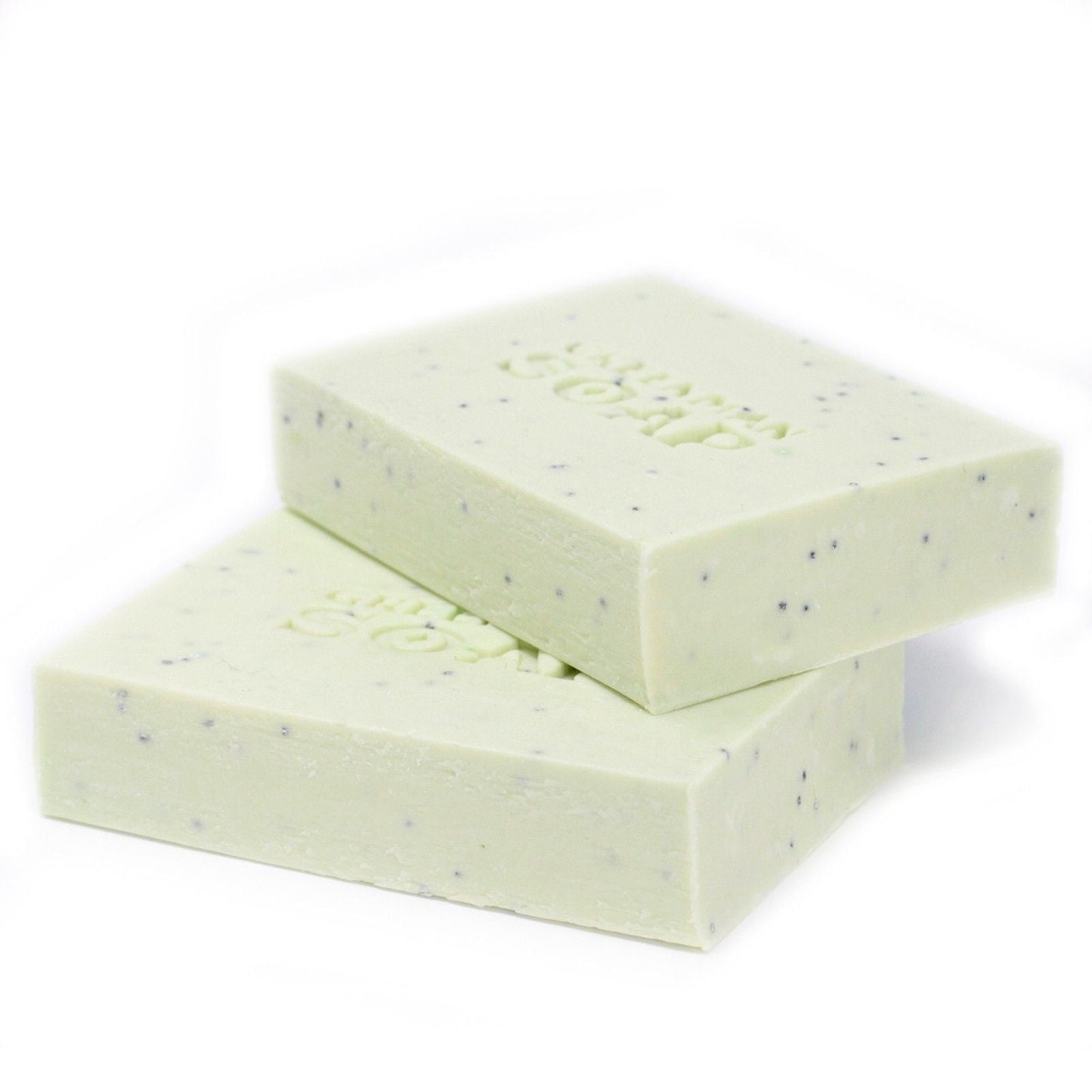 Cleansing Spot Attack Soap Bar – 100G, barras de jabón artesanales rectangulares con motas azules, con aceites esenciales de tea tree y menta