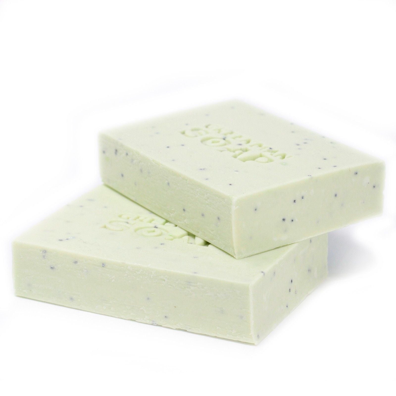 Cleansing Spot Attack Soap Bar – 100G, barras de jabón artesanales rectangulares con motas azules, con aceites esenciales de tea tree y menta