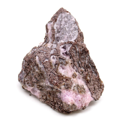 Cobalt Calcite Mineral Specimens – 25 Pieces pink and purple cobalt calcite crystal mineral specimen rock close-up on white