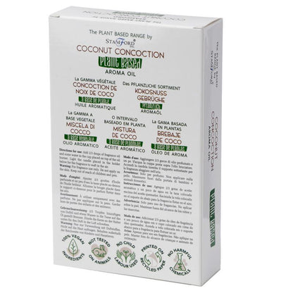 Coconut Concoction Aroma Oil – 15ML plant-based coconut fragrance oil box 15 ml, premium aroma oil packaging