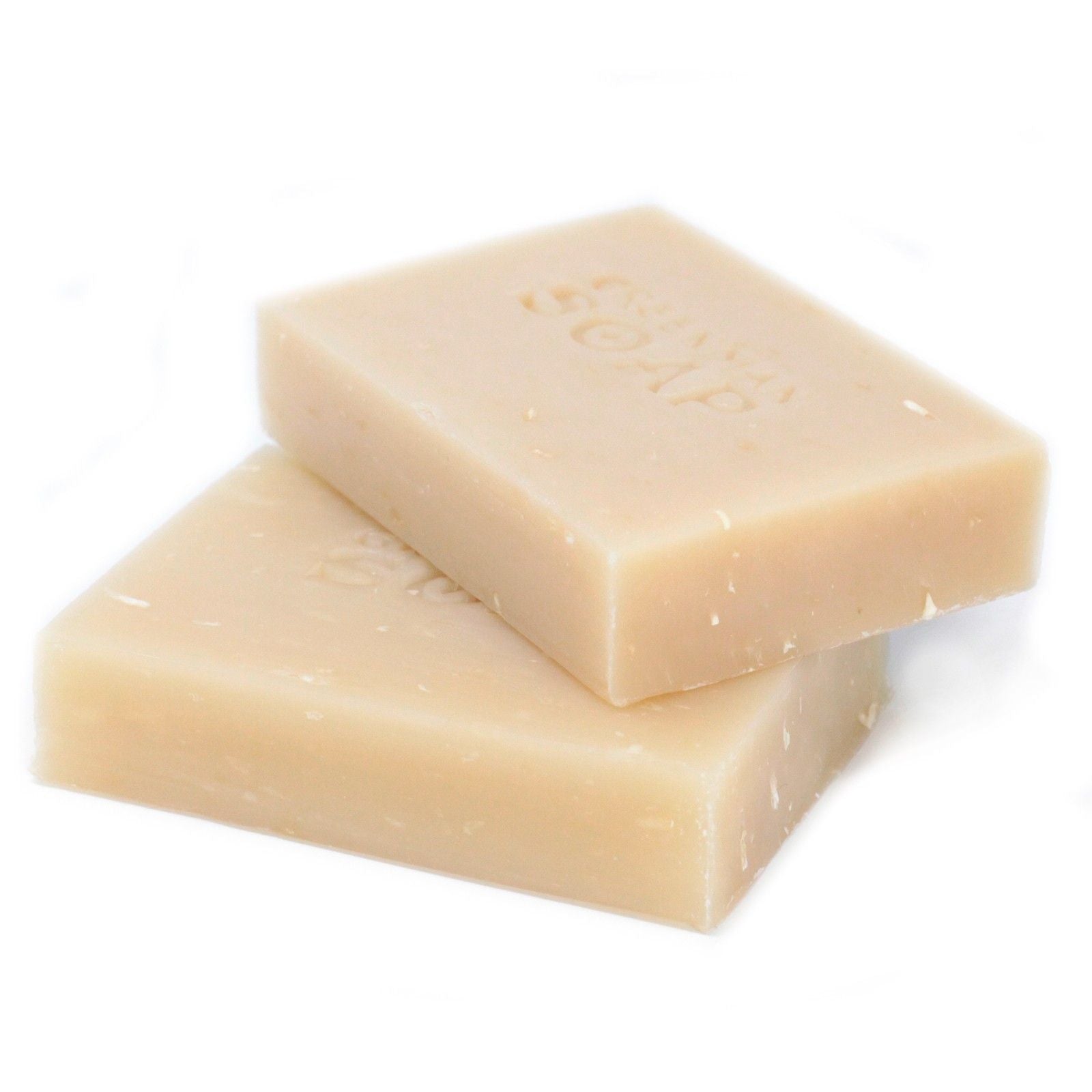 Coconut Cool & Calm Soap – 100G natural coconut and lime bar soap, two beige bars stacked on white background