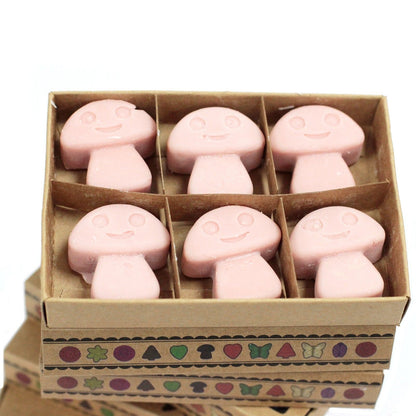 Presentset med sojavaxmelts – Coffee Trader med sex rosa svampliknande vaxmelts i presentask