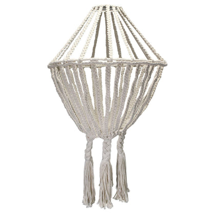 Cotton Macrame Chandelier – Large 85x50 CM handcrafted natural cotton boho chandelier with tassels, made in Indonesia