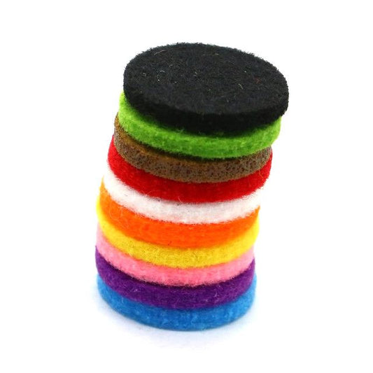 Cotton Refill Pads – 30MM Aromatherapy Necklace, non-woven cotton refill pads in assorted colors for diffuser locket