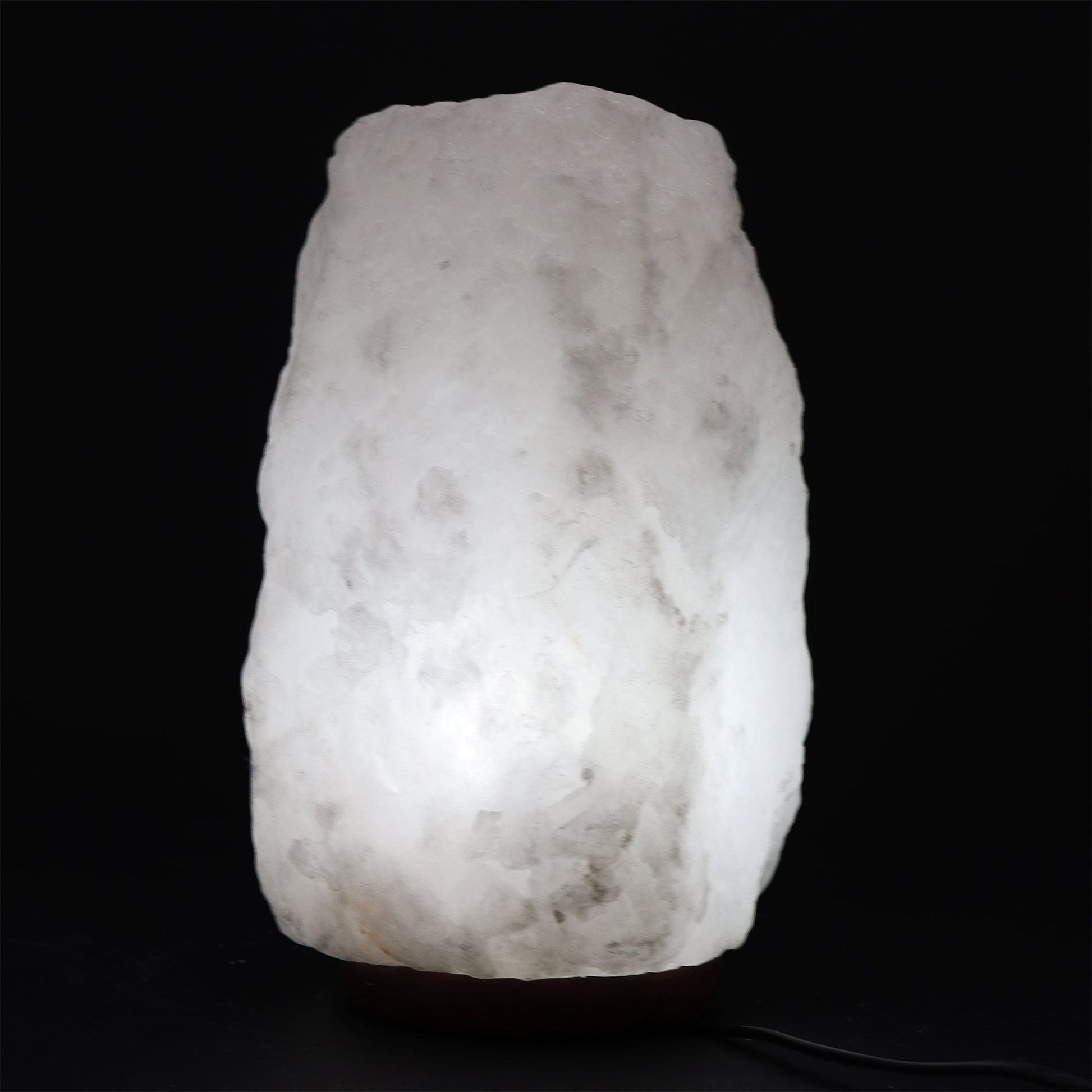 Crystal Rock Himalaya-saltlampa med bas – ca 8–10 KG, extra stor handskuren Himalaya-saltlampa med varmt ljus