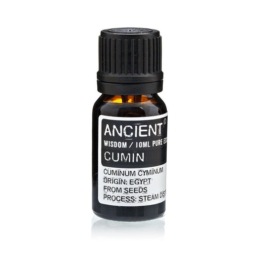 Alt Tag: Cumin Seed Essential Oil – 10 ML bottle, Ancient Wisdom cumin essential oil 10ml, steam distilled from seeds